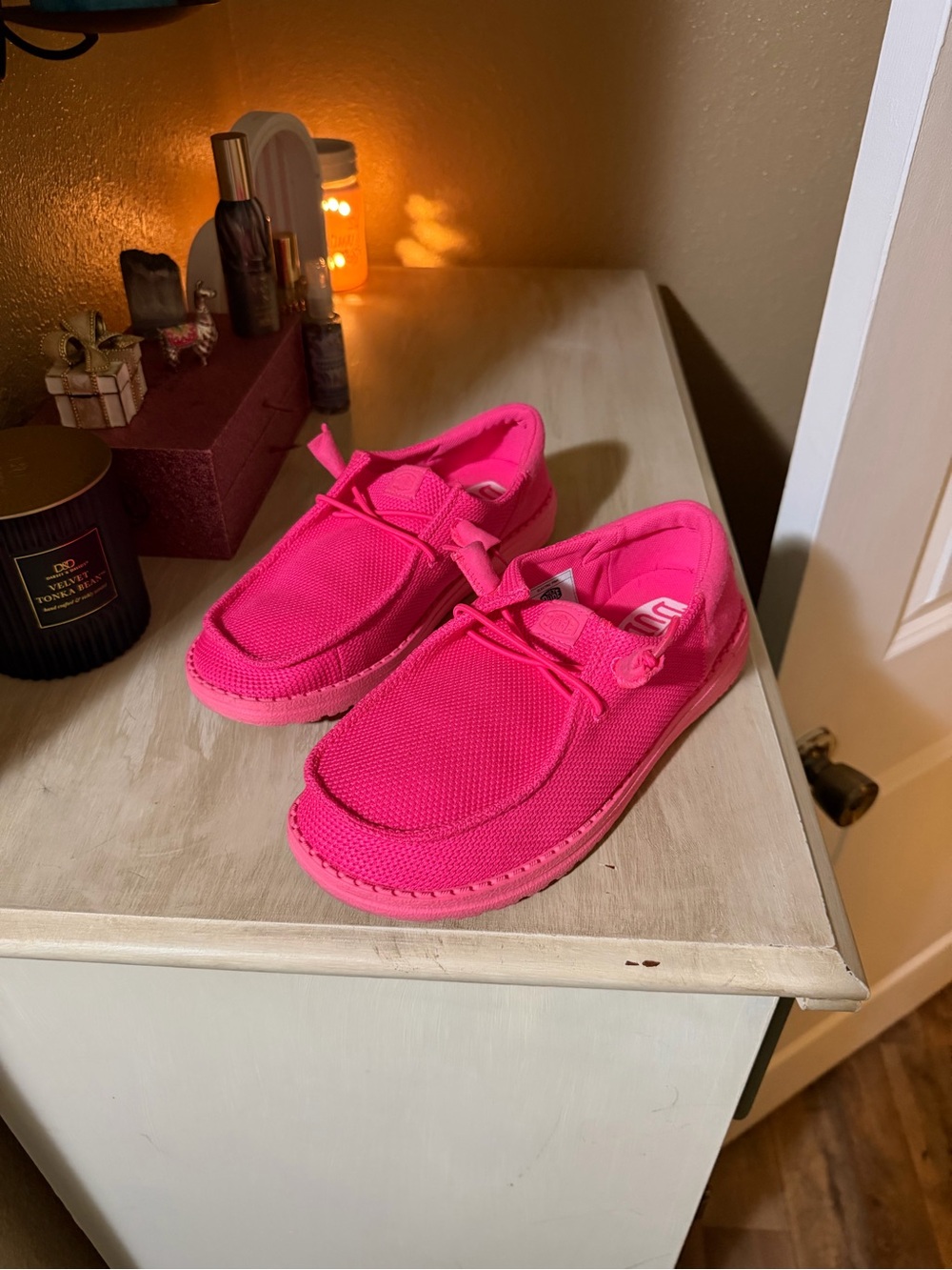 Hey Dude Women’s Bright Pink Slip-On Sneakers